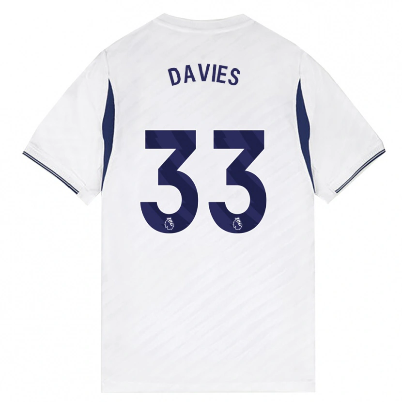 Danxen Damen Ben Davies #33 Weiß Rot Violett Heimtrikot Trikot 2026/27 T-Shirt