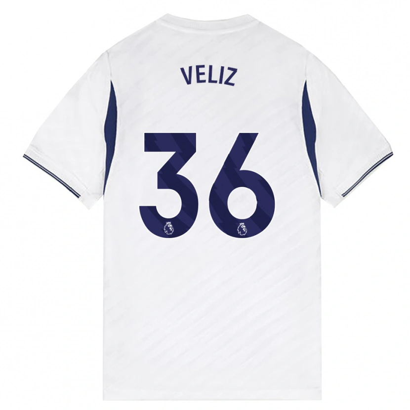 Danxen Damen Alejo Véliz #36 Weiß Rot Violett Heimtrikot Trikot 2026/27 T-Shirt