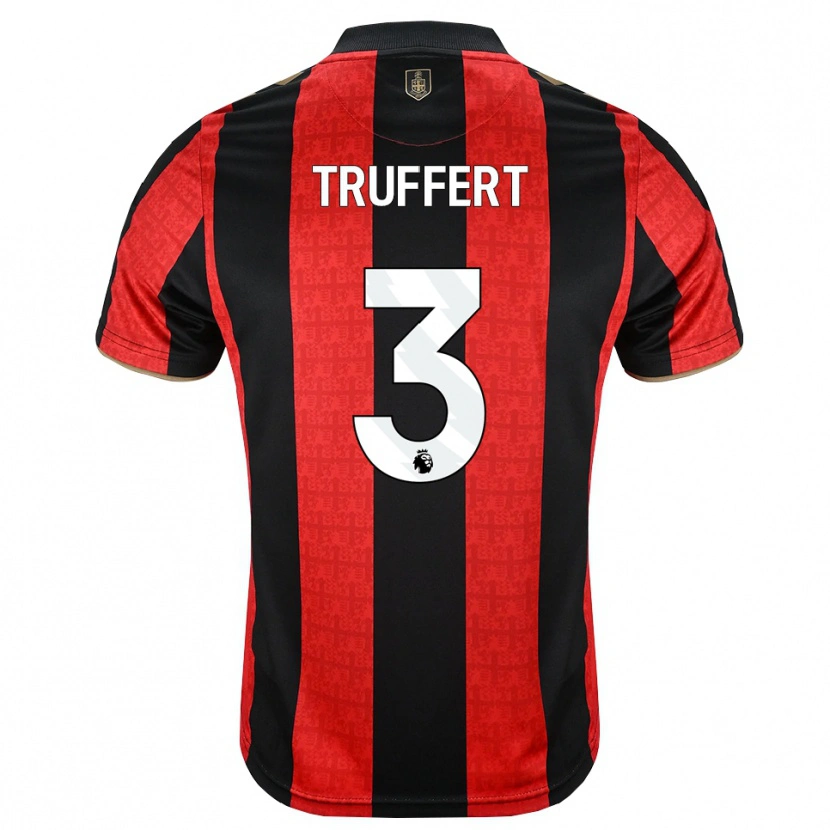 Danxen Damen Adrien Truffert #3 Goldgelb Rot Schwarz Heimtrikot Trikot 2026/27 T-Shirt