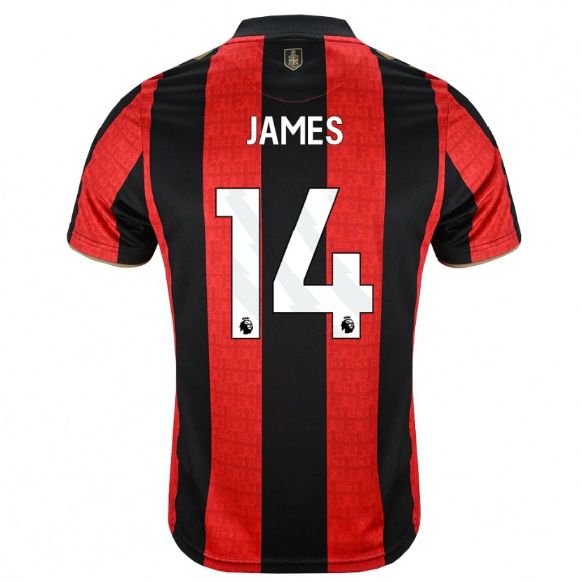 Danxen Damen Katie James #14 Goldgelb Rot Schwarz Heimtrikot Trikot 2026/27 T-Shirt