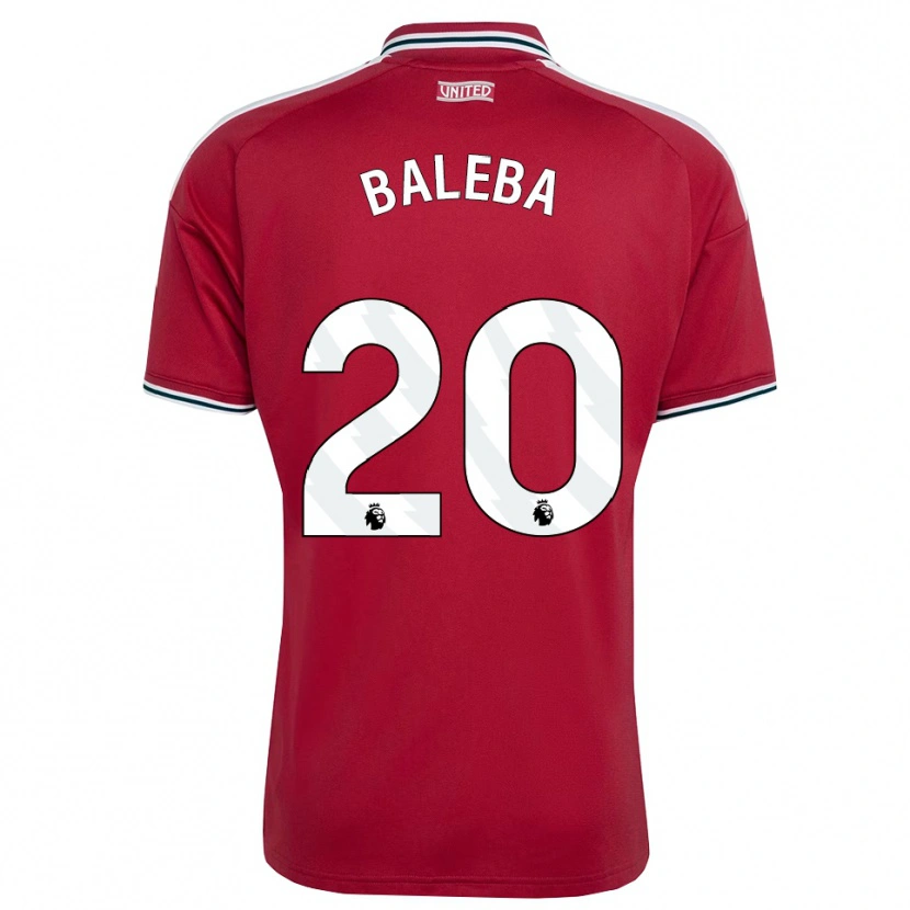 Danxen Damen Carlos Baleba #20 Rot Gelb Weiß Heimtrikot Trikot 2026/27 T-Shirt