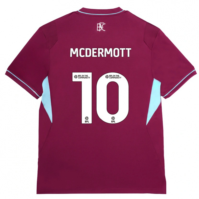Danxen Damen Tommy Mcdermott #10 Burgund Grün Heimtrikot Trikot 2026/27 T-Shirt
