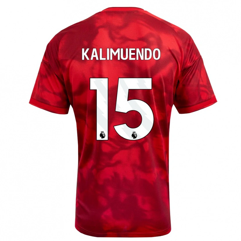 Danxen Damen Arnaud Kalimuendo #15 Karmesin Weiß Heimtrikot Trikot 2026/27 T-Shirt