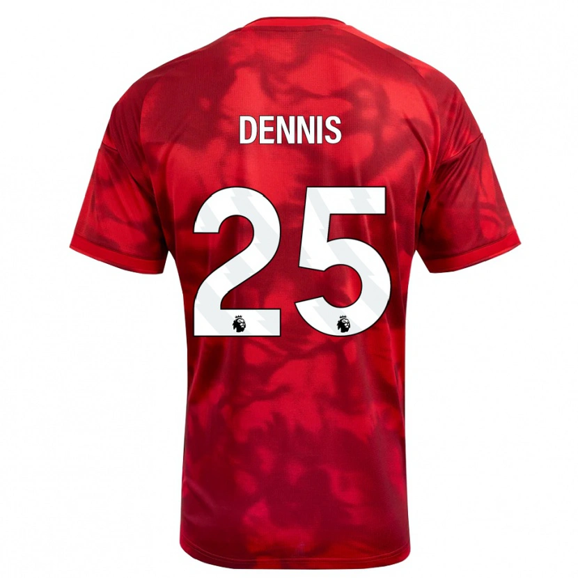 Danxen Damen Emmanuel Dennis #25 Karmesin Weiß Heimtrikot Trikot 2026/27 T-Shirt