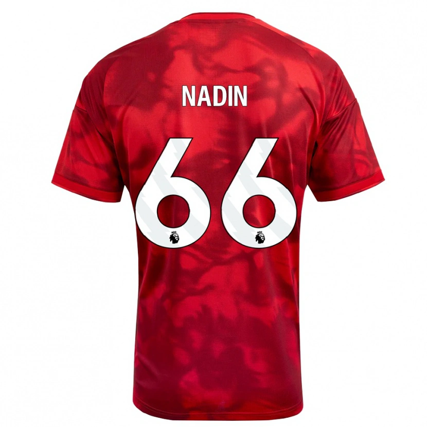 Danxen Damen Jack Nadin #66 Karmesin Weiß Heimtrikot Trikot 2026/27 T-Shirt