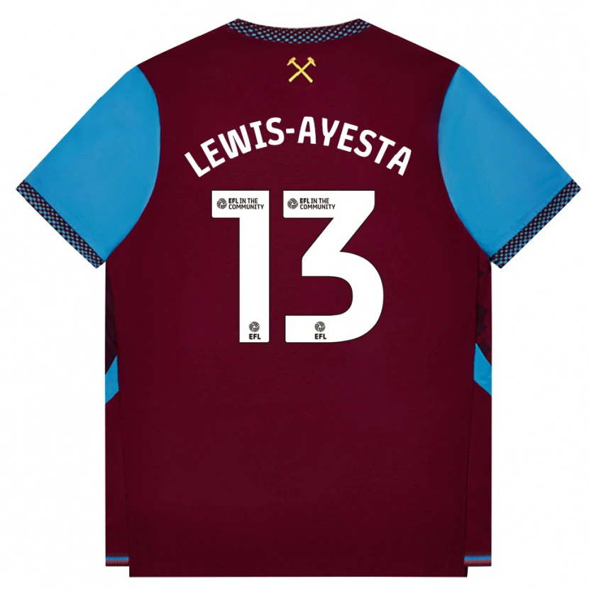 Danxen Damen Felix Lewis-Ayesta #13 Burgund Kornblumenblau Heimtrikot Trikot 2026/27 T-Shirt