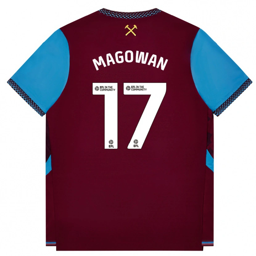 Danxen Damen Zak Magowan #17 Burgund Kornblumenblau Heimtrikot Trikot 2026/27 T-Shirt