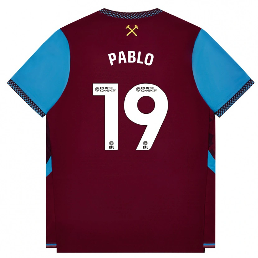 Danxen Damen Pablo Felipe Pereira De Jesus #19 Burgund Kornblumenblau Heimtrikot Trikot 2026/27 T-Shirt