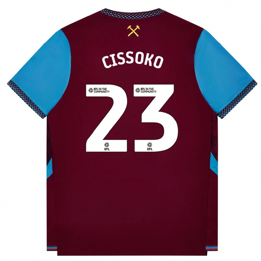 Danxen Damen Hawa Cissoko #23 Burgund Kornblumenblau Heimtrikot Trikot 2026/27 T-Shirt