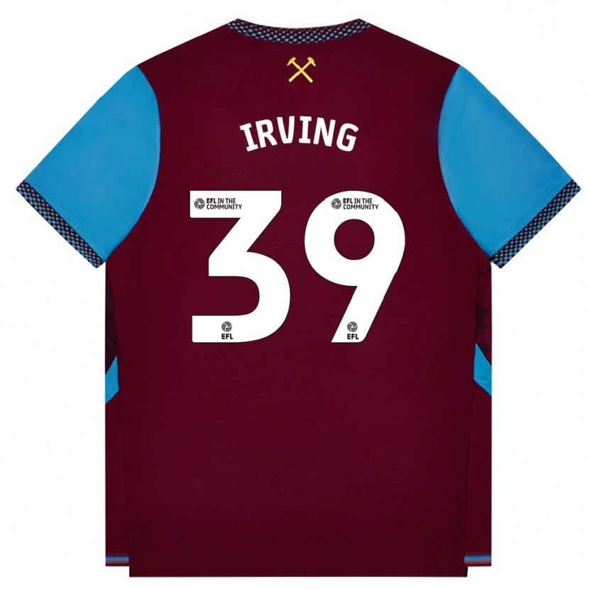 Danxen Damen Andy Irving #39 Burgund Kornblumenblau Heimtrikot Trikot 2026/27 T-Shirt