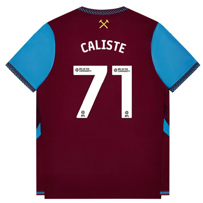 Danxen Damen Gabriel Caliste #71 Burgund Kornblumenblau Heimtrikot Trikot 2026/27 T-Shirt