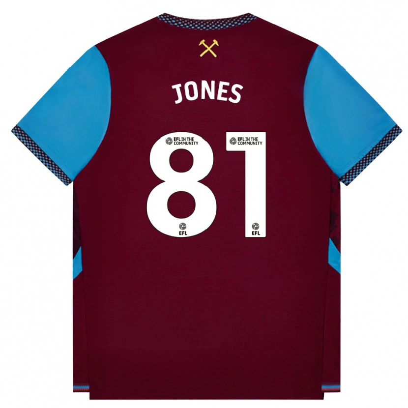 Danxen Damen Liam Jones #81 Burgund Kornblumenblau Heimtrikot Trikot 2026/27 T-Shirt