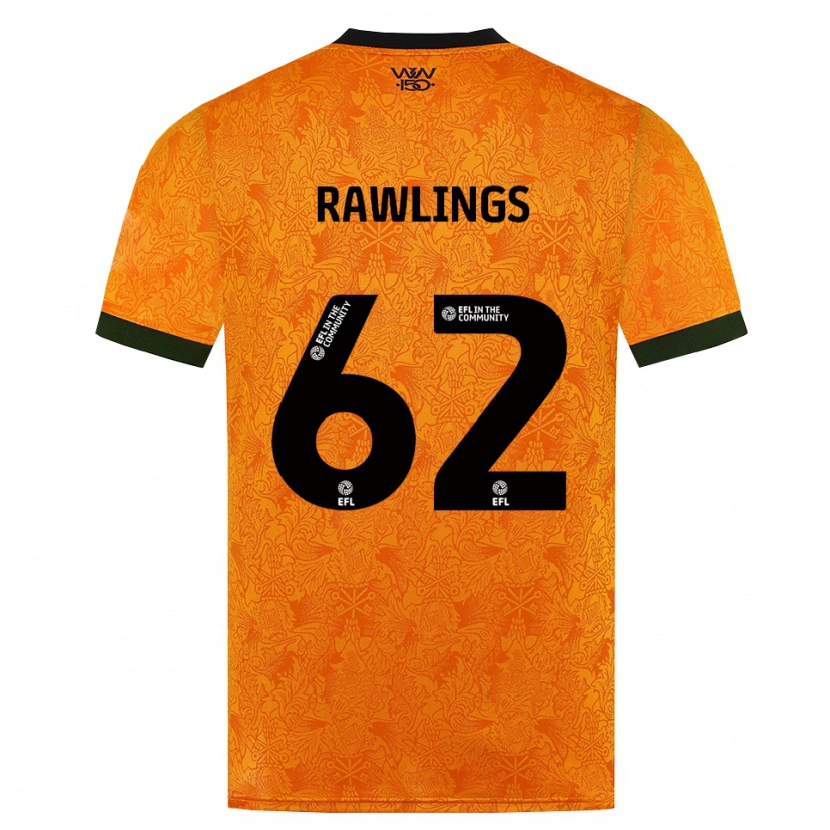 Danxen Damen Luke Rawlings #62 Orange Schwarz Heimtrikot Trikot 2026/27 T-Shirt
