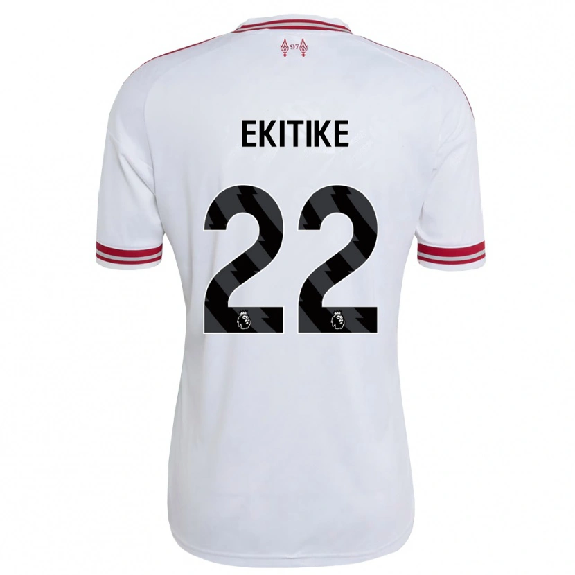 Danxen Damen Hugo Ekitiké #22 Rot Weiß Auswärtstrikot Trikot 2026/27 T-Shirt