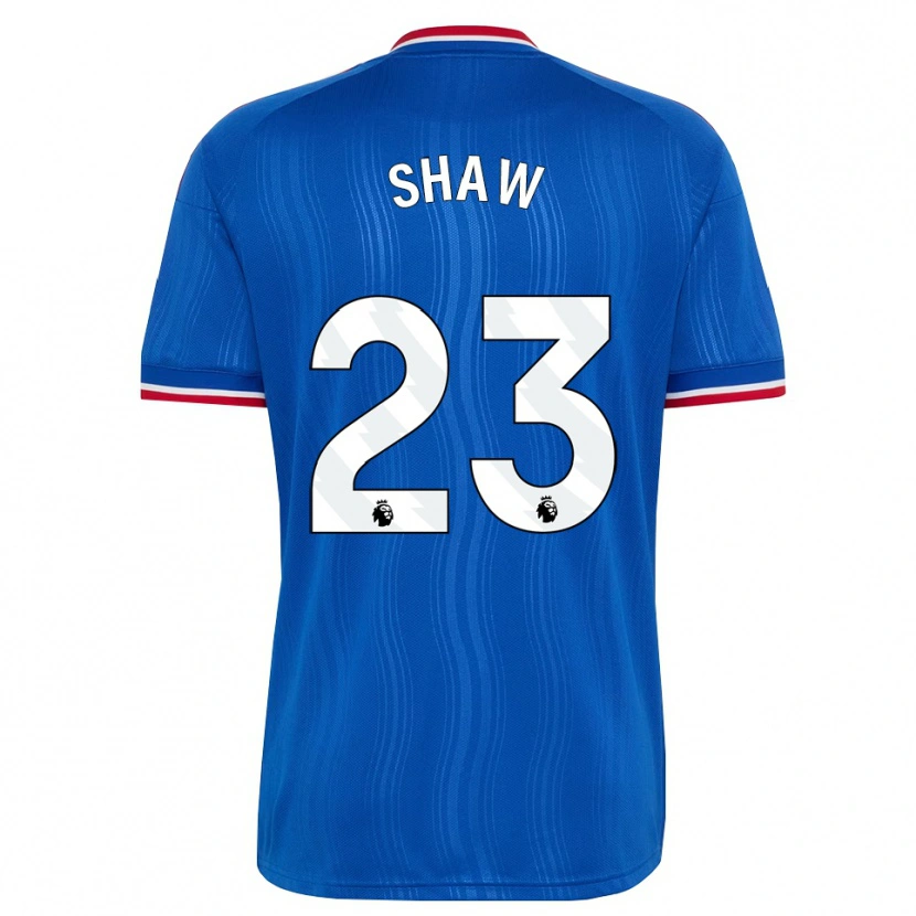 Danxen Damen Luke Shaw #23 Blau Weiß Rot Auswärtstrikot Trikot 2026/27 T-Shirt