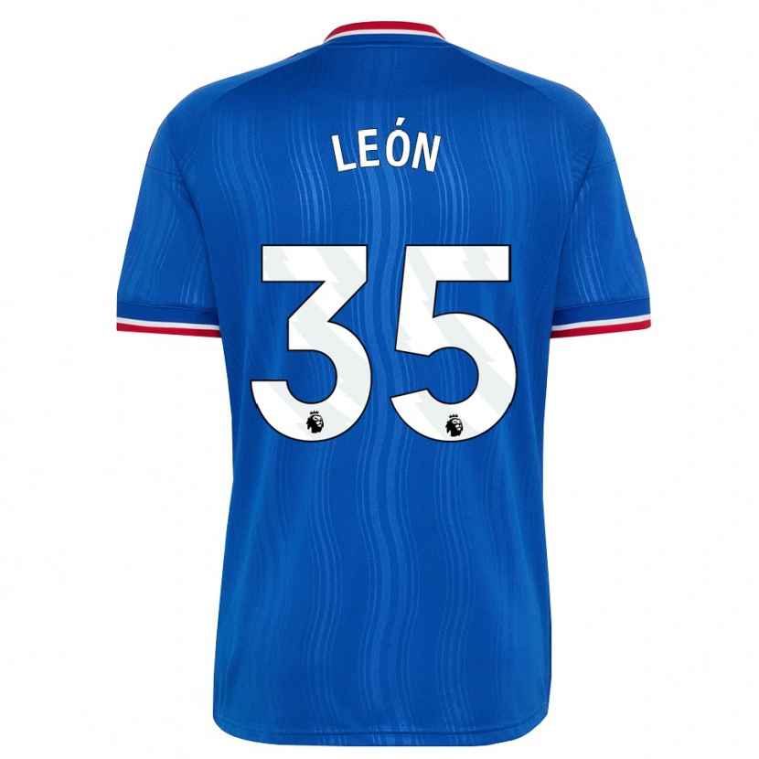 Danxen Damen Diego León #35 Blau Weiß Rot Auswärtstrikot Trikot 2026/27 T-Shirt