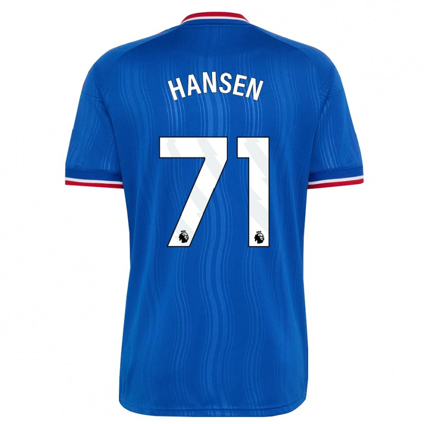 Danxen Damen Isak Hansen-Aaroen #71 Blau Weiß Rot Auswärtstrikot Trikot 2026/27 T-Shirt