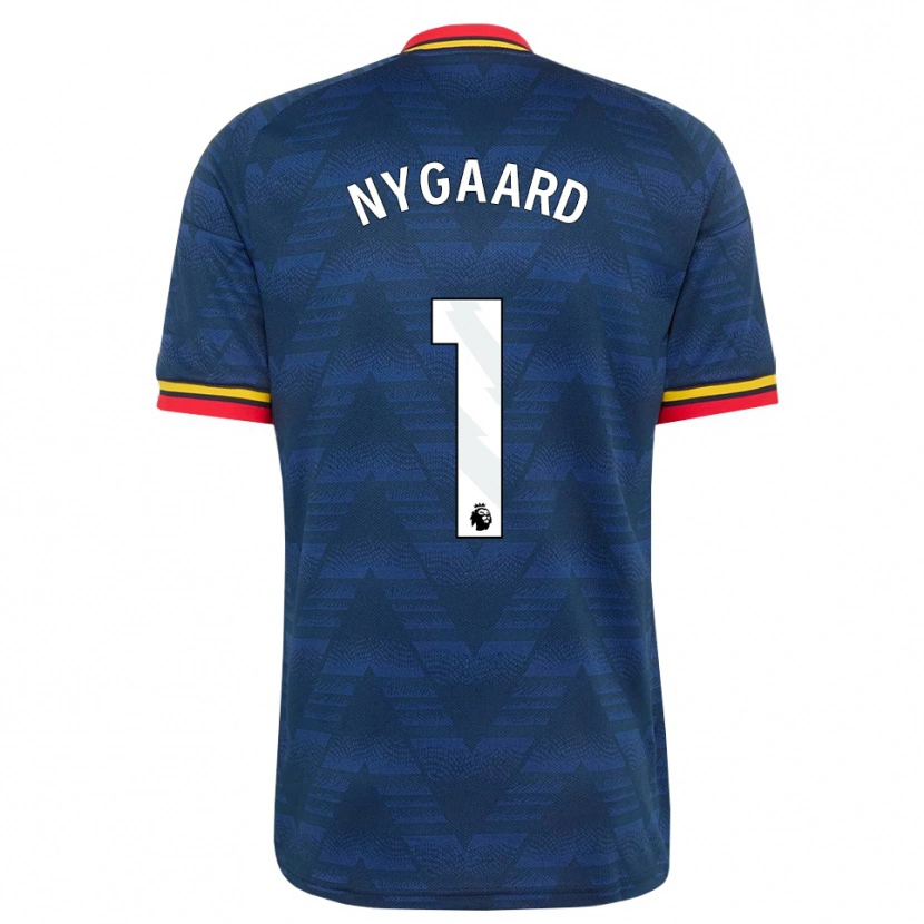 Danxen Damen Lucas Nygaard #1 Mitternachtsblau Gelb Rot Auswärtstrikot Trikot 2026/27 T-Shirt