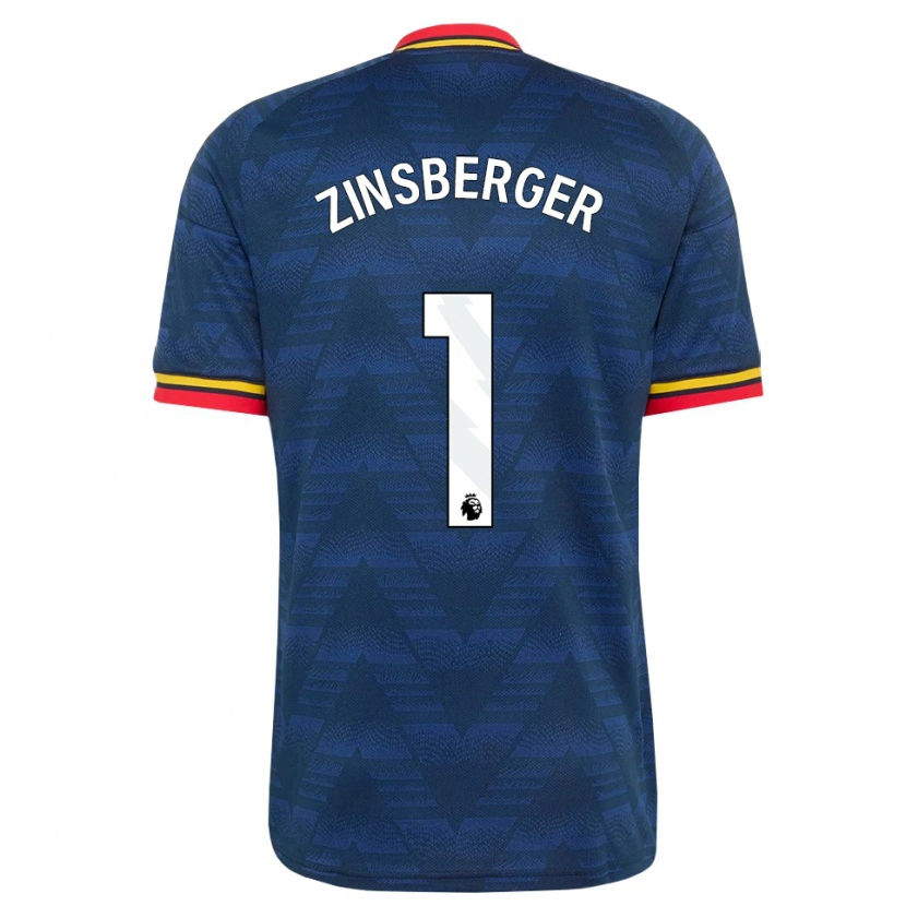 Danxen Damen Manuela Zinsberger #1 Mitternachtsblau Gelb Rot Auswärtstrikot Trikot 2026/27 T-Shirt