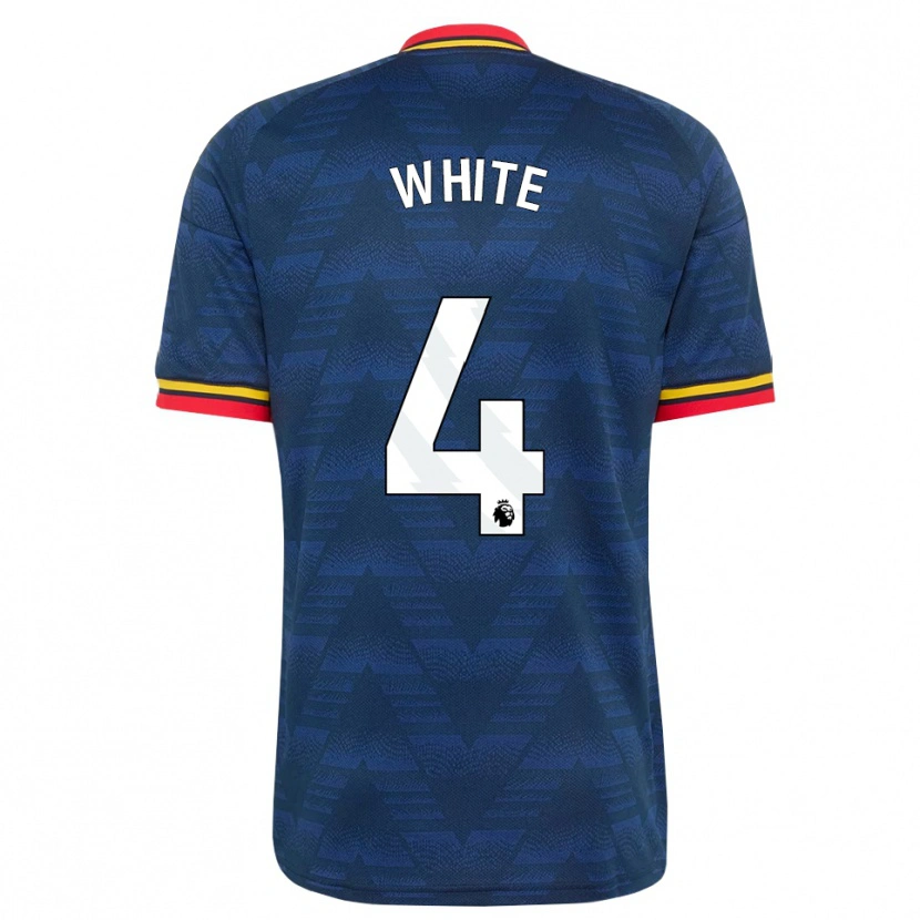 Danxen Damen Ben White #4 Mitternachtsblau Gelb Rot Auswärtstrikot Trikot 2026/27 T-Shirt