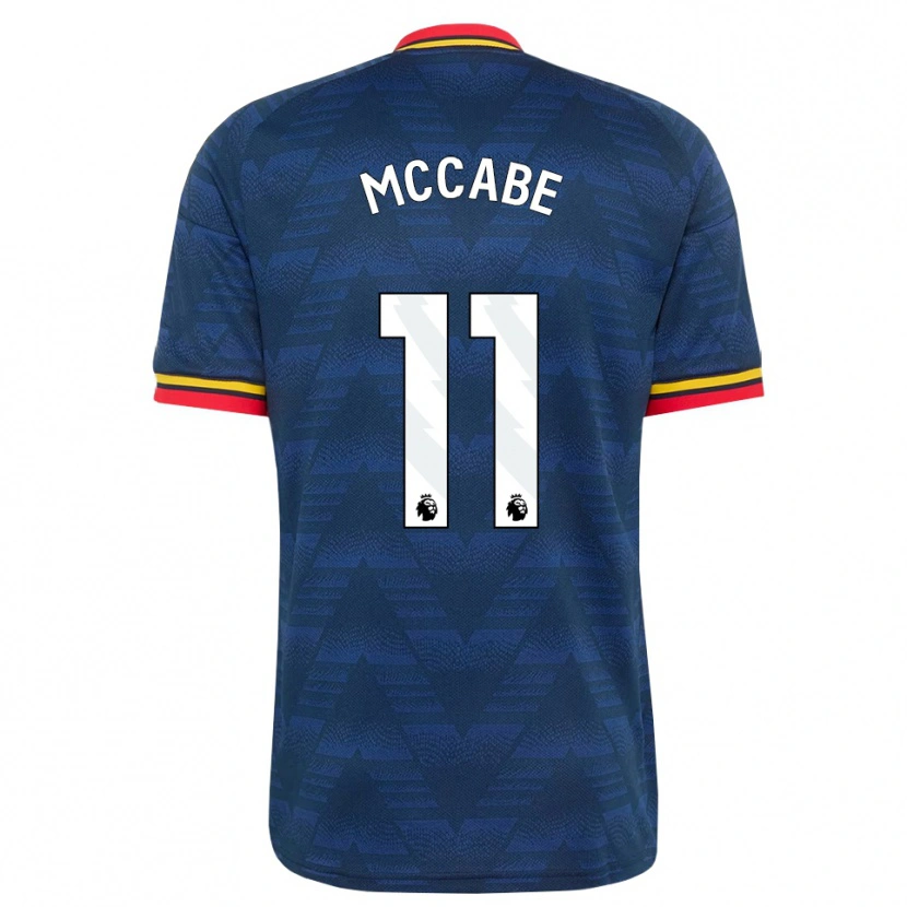 Danxen Damen Katie Mccabe #11 Mitternachtsblau Gelb Rot Auswärtstrikot Trikot 2026/27 T-Shirt