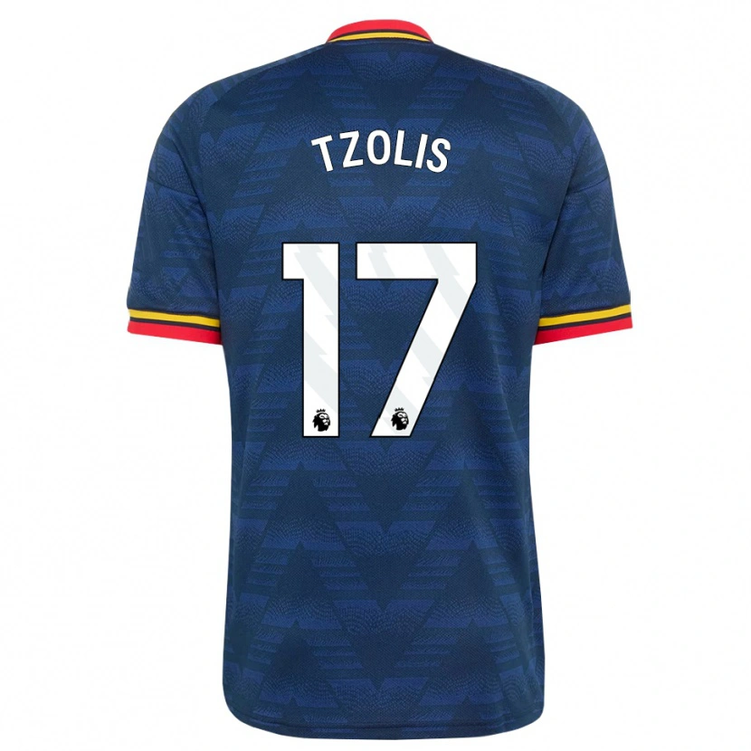 Danxen Damen Christos Tzolis #17 Mitternachtsblau Gelb Rot Auswärtstrikot Trikot 2026/27 T-Shirt