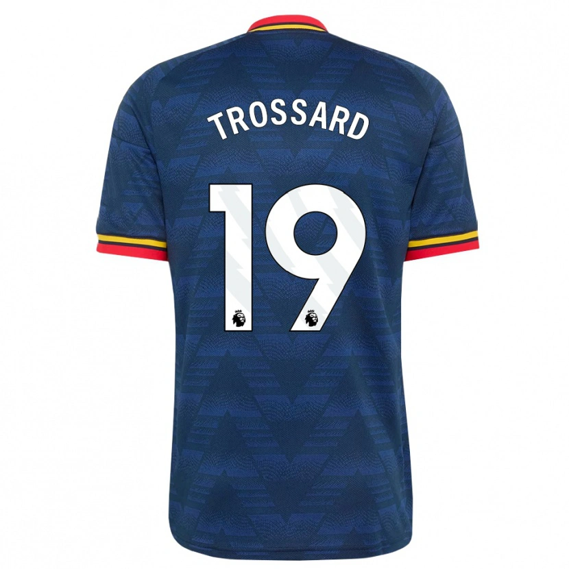 Danxen Damen Leandro Trossard #19 Mitternachtsblau Gelb Rot Auswärtstrikot Trikot 2026/27 T-Shirt