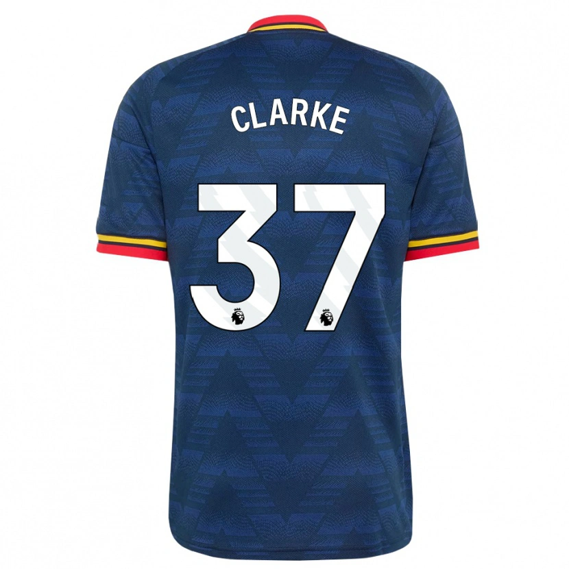 Danxen Damen Brayden Clarke #37 Mitternachtsblau Gelb Rot Auswärtstrikot Trikot 2026/27 T-Shirt