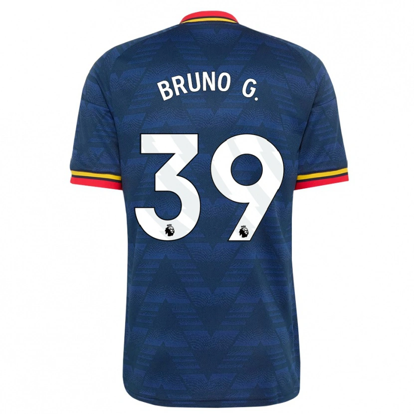 Danxen Damen Bruno Guimarães #39 Mitternachtsblau Gelb Rot Auswärtstrikot Trikot 2026/27 T-Shirt