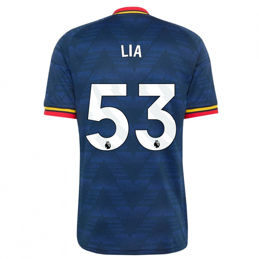 Danxen Damen Vivienne Lia #53 Mitternachtsblau Gelb Rot Auswärtstrikot Trikot 2026/27 T-Shirt
