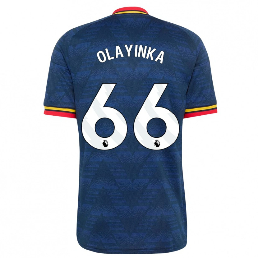 Danxen Damen James Olayinka #66 Mitternachtsblau Gelb Rot Auswärtstrikot Trikot 2026/27 T-Shirt