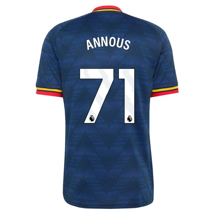 Danxen Damen Andre Harriman-Annous #71 Mitternachtsblau Gelb Rot Auswärtstrikot Trikot 2026/27 T-Shirt