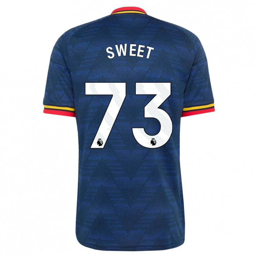 Danxen Damen James Sweet #73 Mitternachtsblau Gelb Rot Auswärtstrikot Trikot 2026/27 T-Shirt