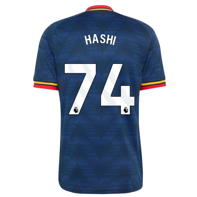 Danxen Damen Maalik Hashi #74 Mitternachtsblau Gelb Rot Auswärtstrikot Trikot 2026/27 T-Shirt