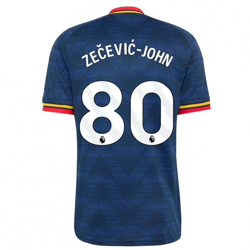 Danxen Damen Louis Zečević-John #80 Mitternachtsblau Gelb Rot Auswärtstrikot Trikot 2026/27 T-Shirt