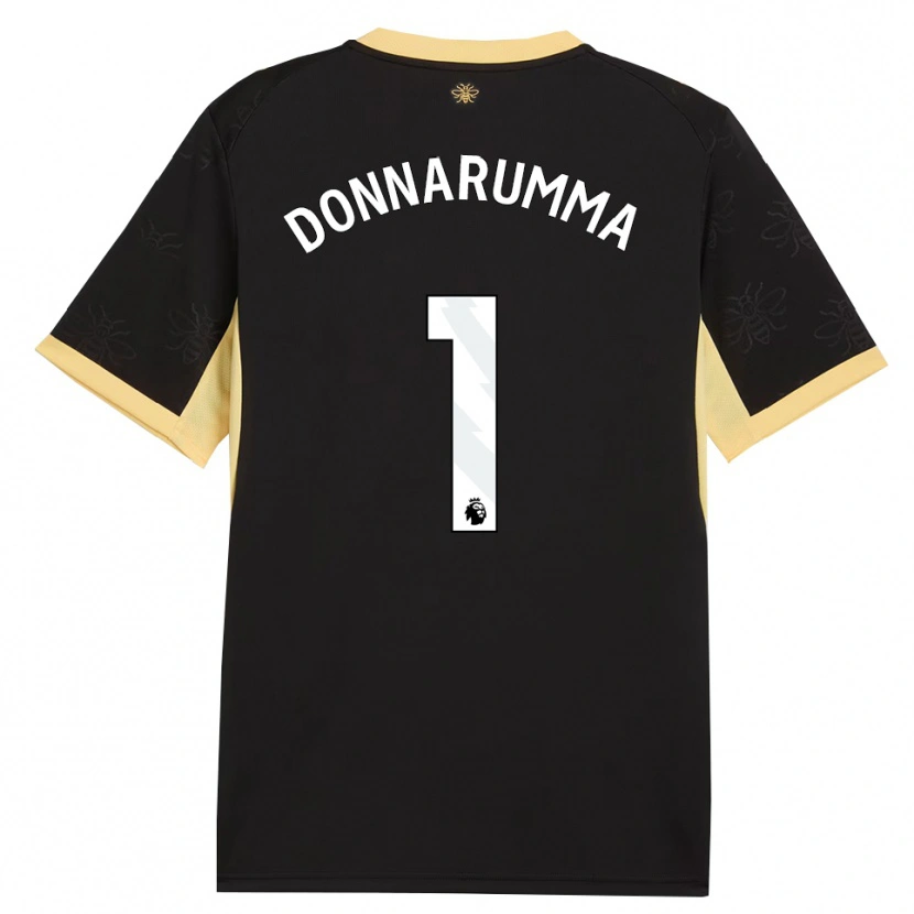 Danxen Damen Gianluigi Donnarumma #1 Schwarz Gelb Auswärtstrikot Trikot 2026/27 T-Shirt