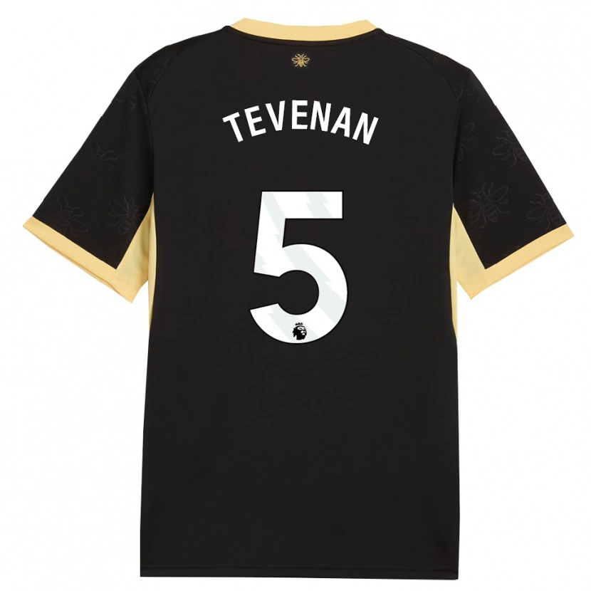 Danxen Damen Oliver Tevenan #5 Schwarz Gelb Auswärtstrikot Trikot 2026/27 T-Shirt