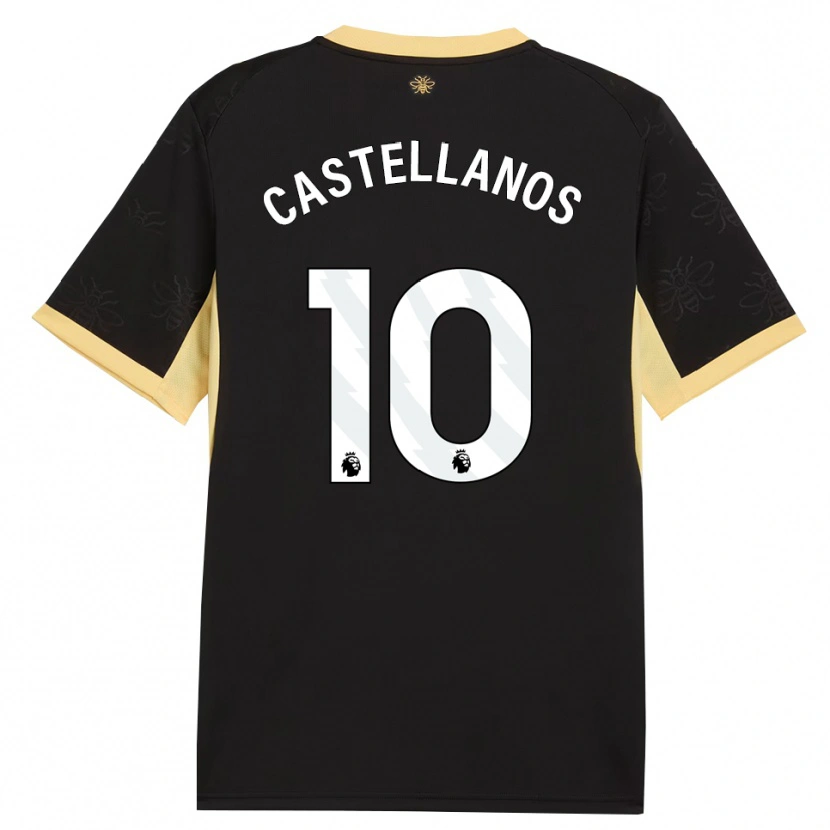 Danxen Damen Deyna Castellanos #10 Schwarz Gelb Auswärtstrikot Trikot 2026/27 T-Shirt