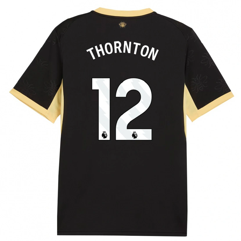 Danxen Damen Archie Thornton #12 Schwarz Gelb Auswärtstrikot Trikot 2026/27 T-Shirt