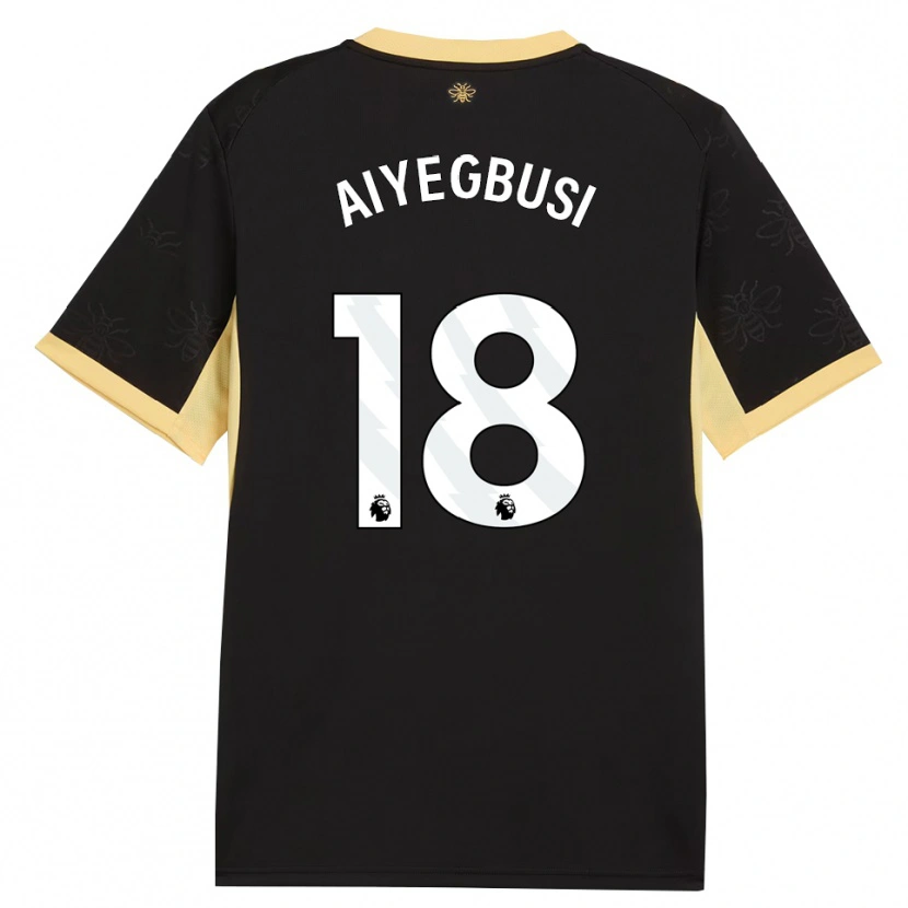 Danxen Damen Tirenioluwa Aiyegbusi #18 Schwarz Gelb Auswärtstrikot Trikot 2026/27 T-Shirt