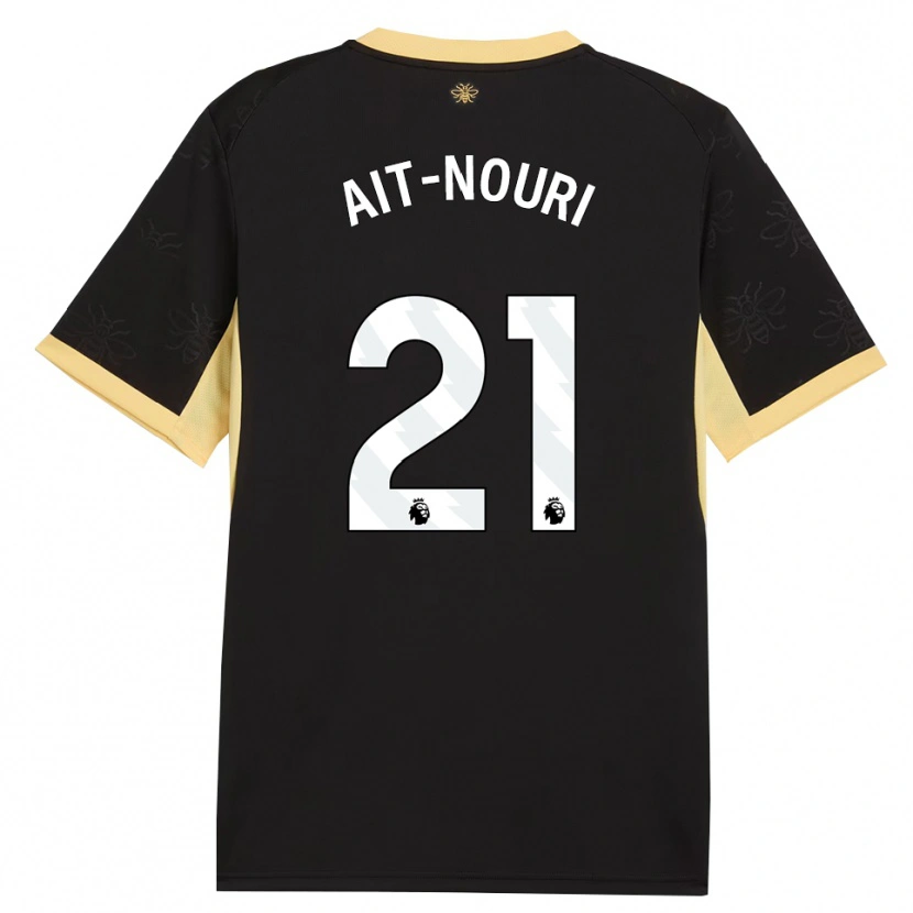 Danxen Damen Rayan Aït-Nouri #21 Schwarz Gelb Auswärtstrikot Trikot 2026/27 T-Shirt