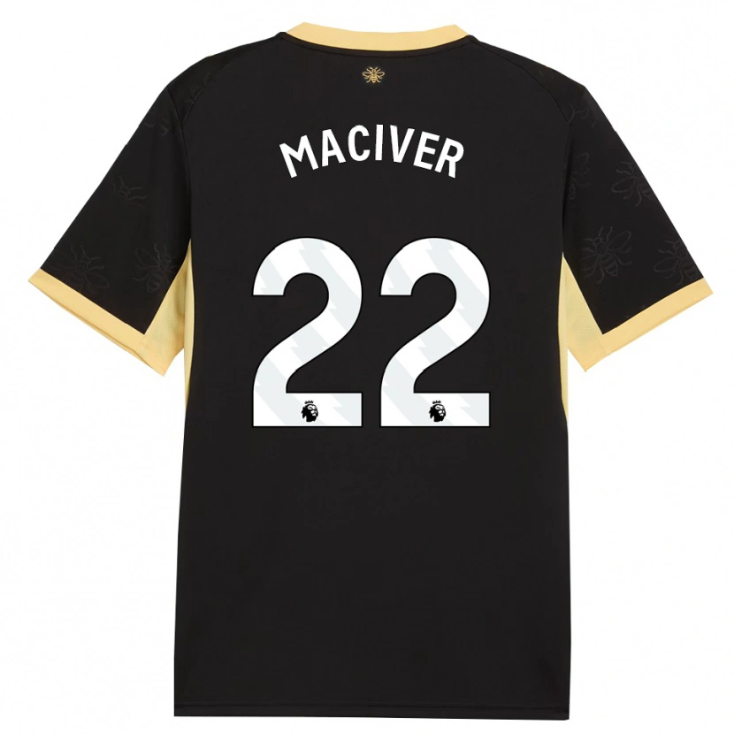 Danxen Damen Sandy Maciver #22 Schwarz Gelb Auswärtstrikot Trikot 2026/27 T-Shirt