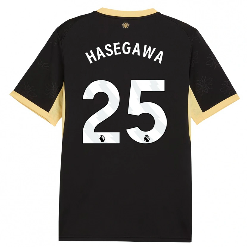 Danxen Damen Yui Hasegawa #25 Schwarz Gelb Auswärtstrikot Trikot 2026/27 T-Shirt