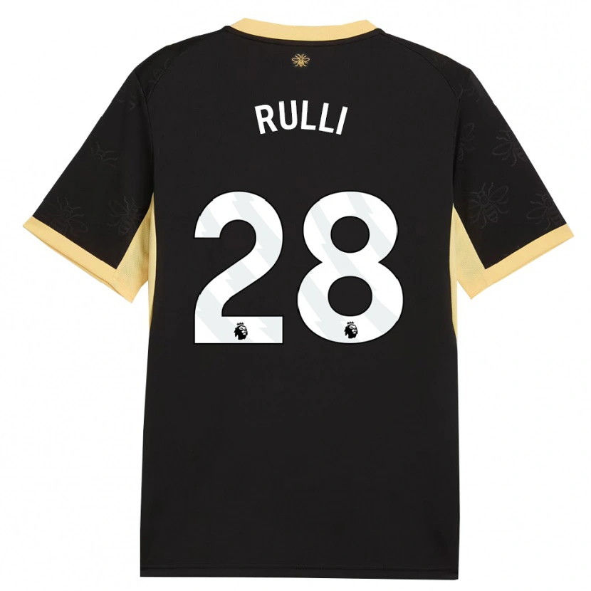 Danxen Damen Gerónimo Rulli #28 Schwarz Gelb Auswärtstrikot Trikot 2026/27 T-Shirt