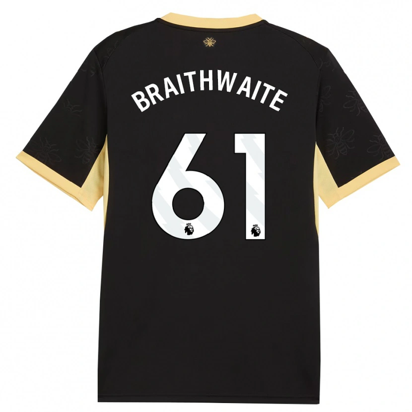 Danxen Damen Kaden Braithwaite #61 Schwarz Gelb Auswärtstrikot Trikot 2026/27 T-Shirt