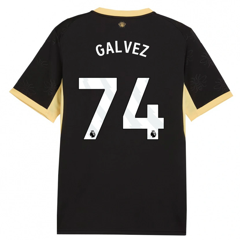 Danxen Damen Tomas Galvez #74 Schwarz Gelb Auswärtstrikot Trikot 2026/27 T-Shirt