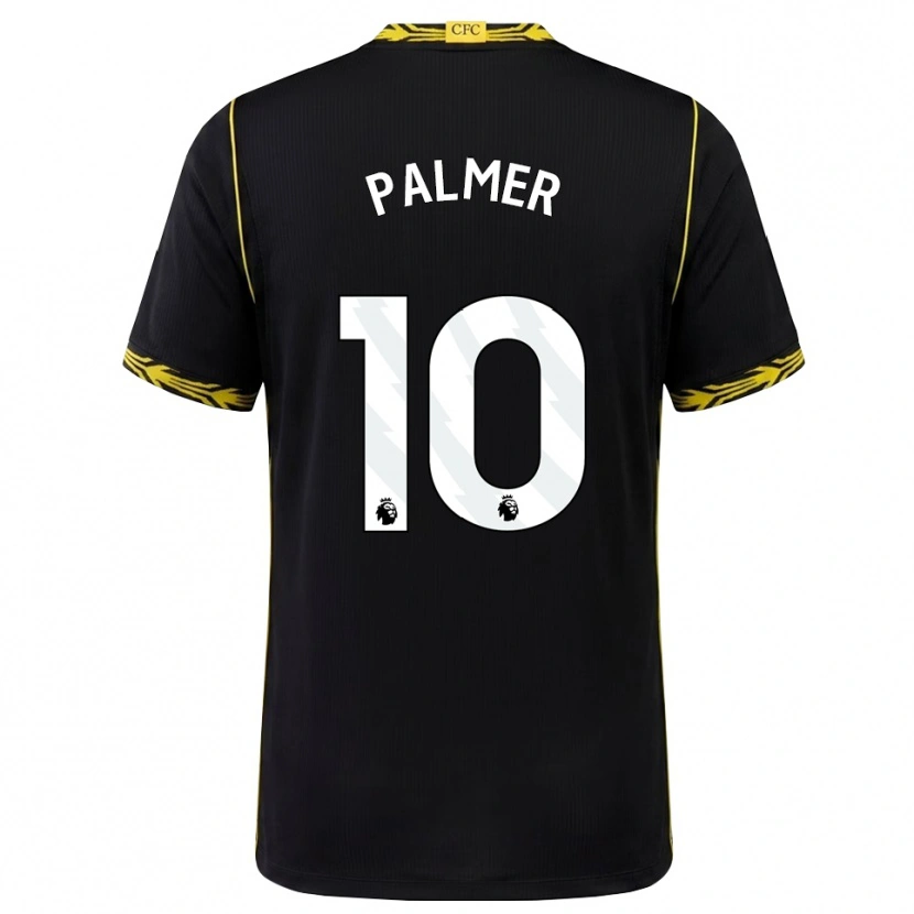 Danxen Damen Cole Palmer #10 Schwarz Gelb Auswärtstrikot Trikot 2026/27 T-Shirt