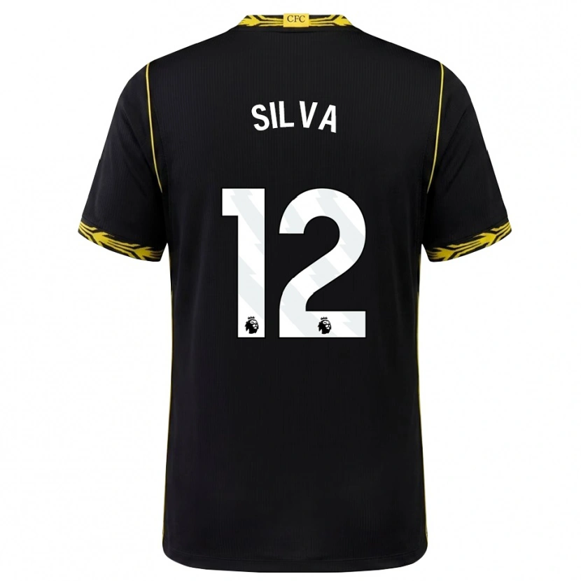 Danxen Damen Isago Silva #12 Schwarz Gelb Auswärtstrikot Trikot 2026/27 T-Shirt