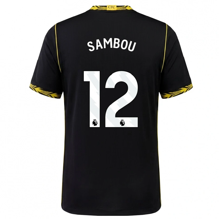 Danxen Damen Gabriel Sambou #12 Schwarz Gelb Auswärtstrikot Trikot 2026/27 T-Shirt