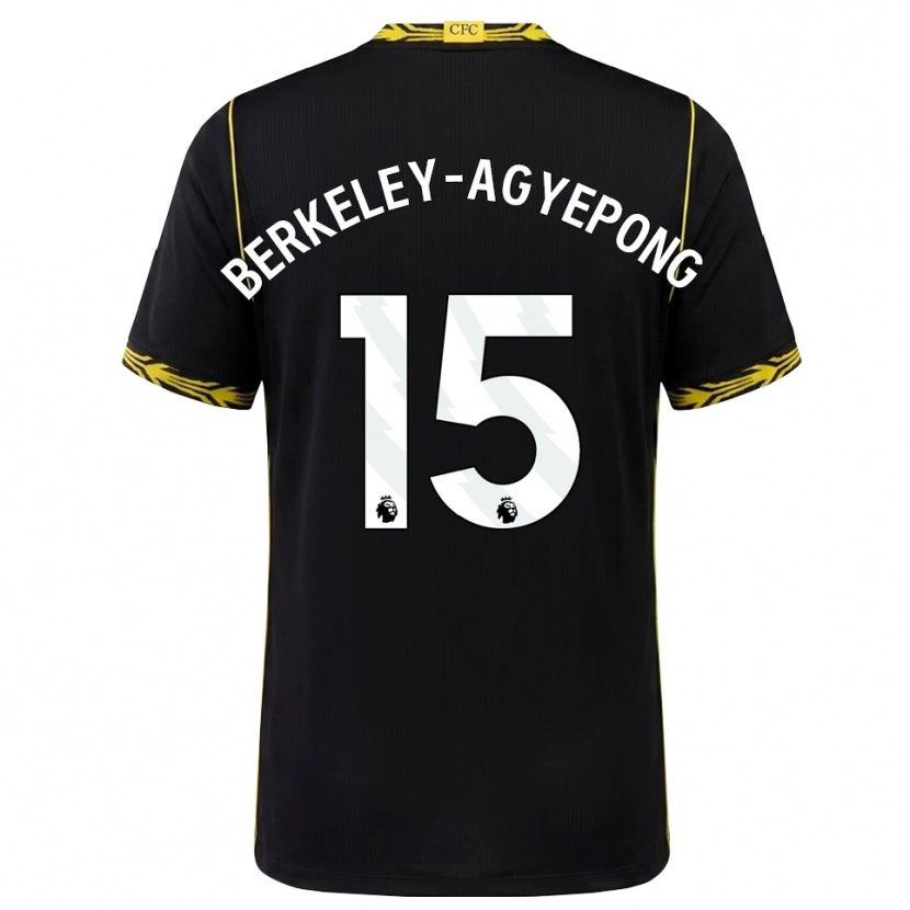 Danxen Damen Jeremiah Berkeley-Agyepong #15 Schwarz Gelb Auswärtstrikot Trikot 2026/27 T-Shirt